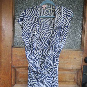 Anthropologie 2-piece adjustable patterned wrap dress